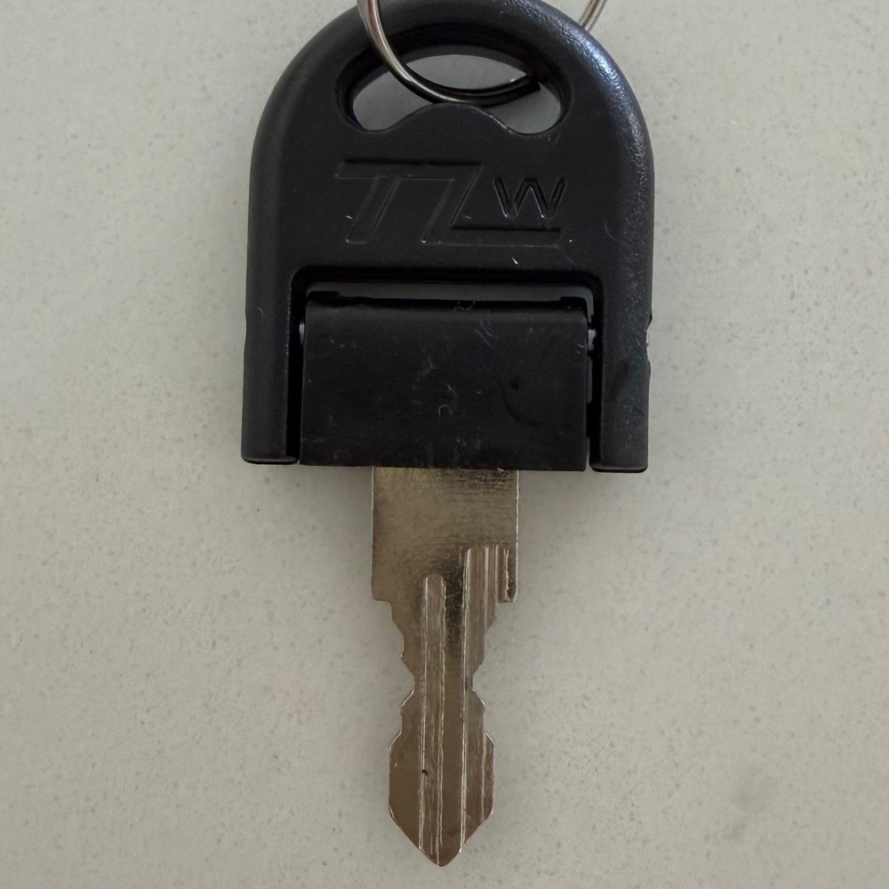TLW 606 Folding Key Replacement for Lock Cabinets Black Plastic Head Spare